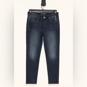 Rock & Republic Berlin Studded Skinny Jeans Dark Wash Size 10 Stretch